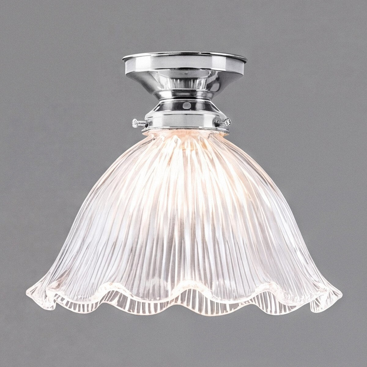 Hallophane 9" Batten Fix Light Chrome & Clear - 3090612