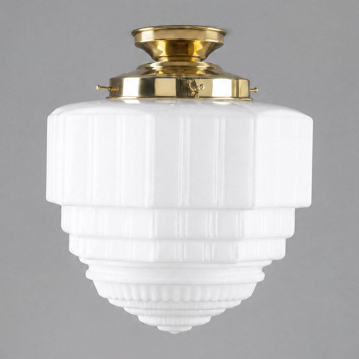 St Helens Batten Fix Light Polished Brass & Opal Gloss - 3090623