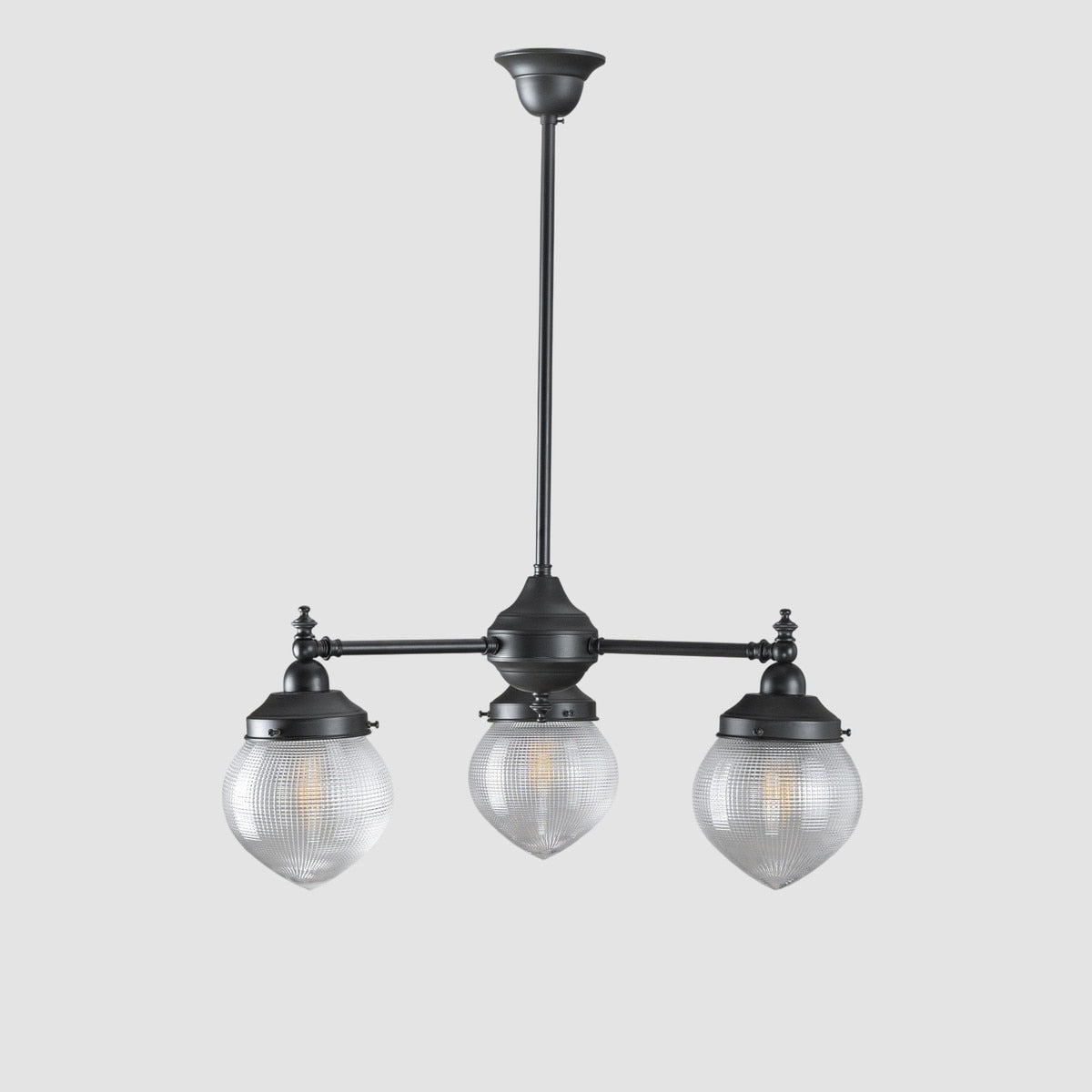 Bentleigh 3 Light Pendant Light Arms Down with Teardrop Hallophane Patina & Clear - 3090646
