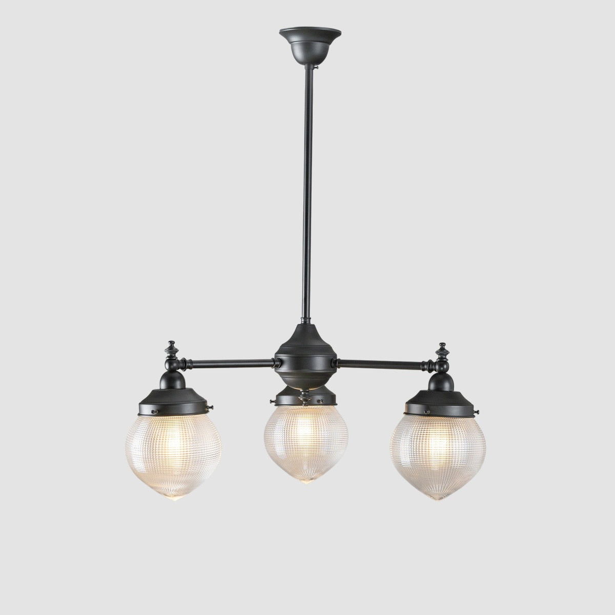 Bentleigh 3 Light Pendant Light Arms Down with Teardrop Hallophane Patina & Clear - 3090646