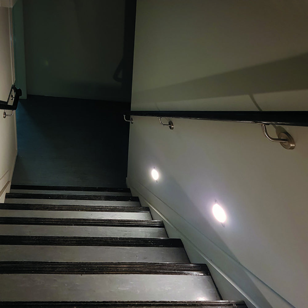 Buy Step Lights Australia Square Step Light Satin Chrome Stainless Steel 3000K - LRL112-SS