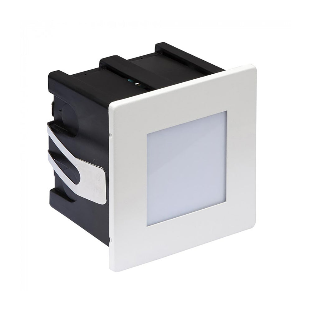 Buy Step Lights Australia Square Step Light White Stainless Steel 3000K - LRL112-WH