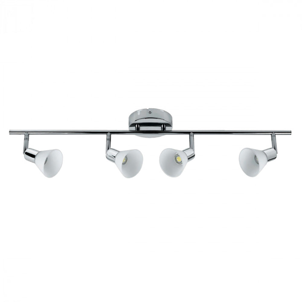 Buy Spotlights Australia Callen Spot 4 lights Chrome / White Glass 3000K - LSLC-B4-CH