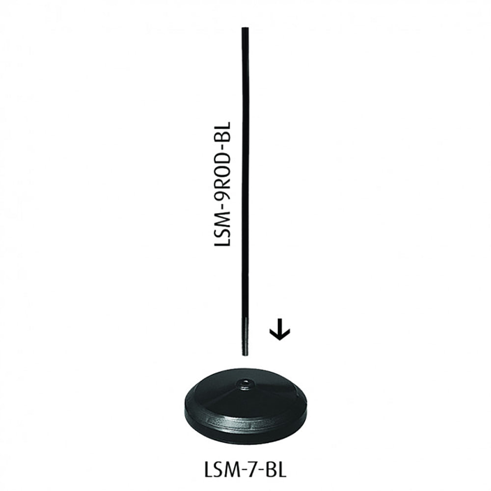 Buy Posts And Bases Australia Low Cost Floor Stand For Equipoise Rod Only Black - LSM-9ROD-BL