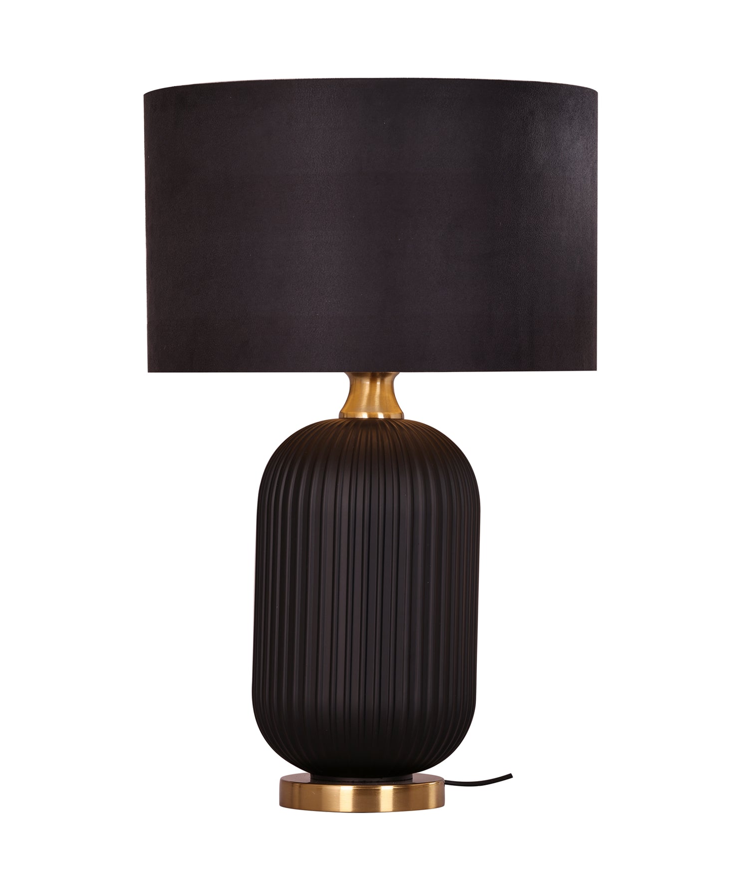 Lusso Large Table Lamp Black Base With Black Shade - LUSSO-T2