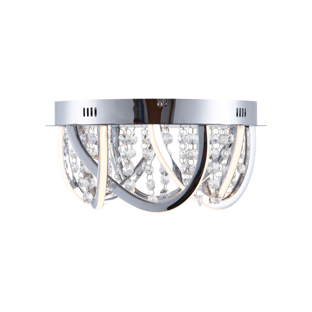 Luxia LED Flush Mount Light 24W 4000K + RGB Chrome - LUXIA C38R-RGB