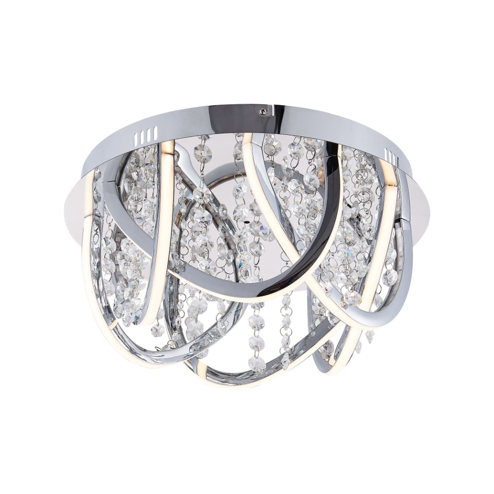 Luxia LED Flush Mount Light 24W 4000K + RGB Chrome - LUXIA C38R-RGB