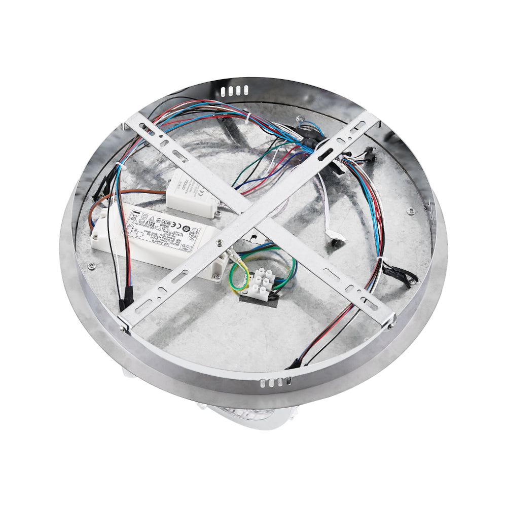 Luxia LED Flush Mount Light 24W 4000K + RGB Chrome - LUXIA C38R-RGB