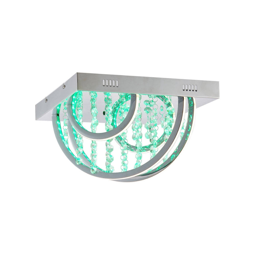 Luxia LED Flush Mount Light 16W 4000K + RGB Chrome - LUXIA C38S-RGB