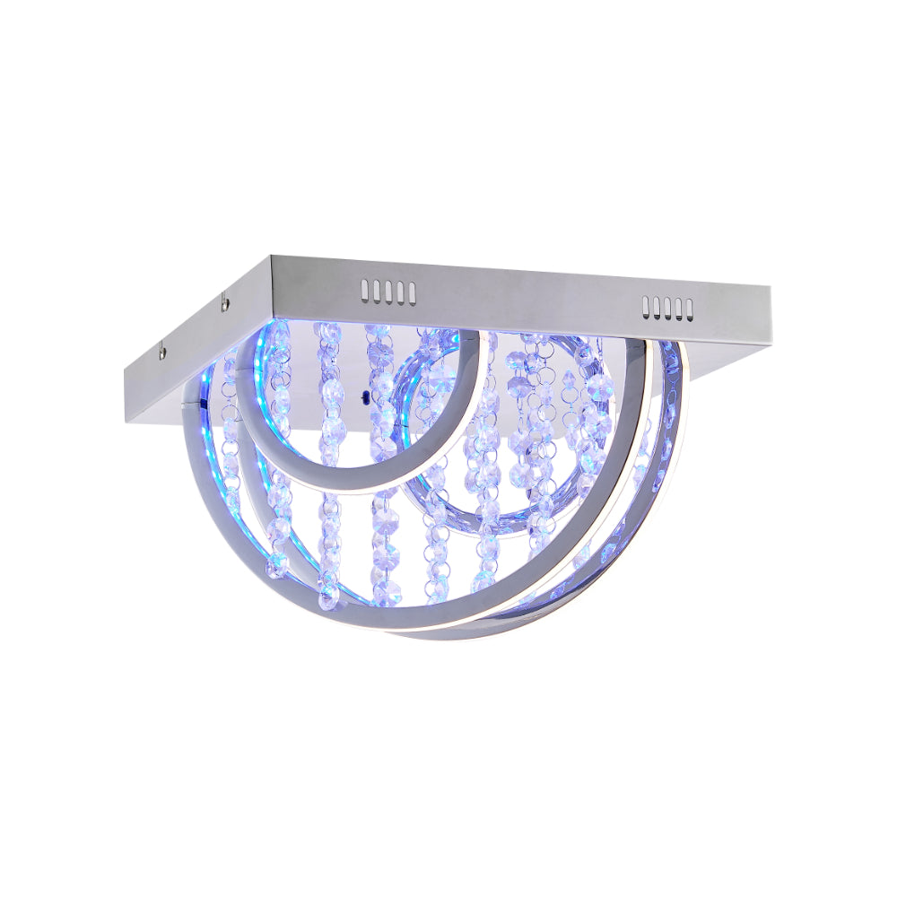 Luxia LED Flush Mount Light 16W 4000K + RGB Chrome - LUXIA C38S-RGB
