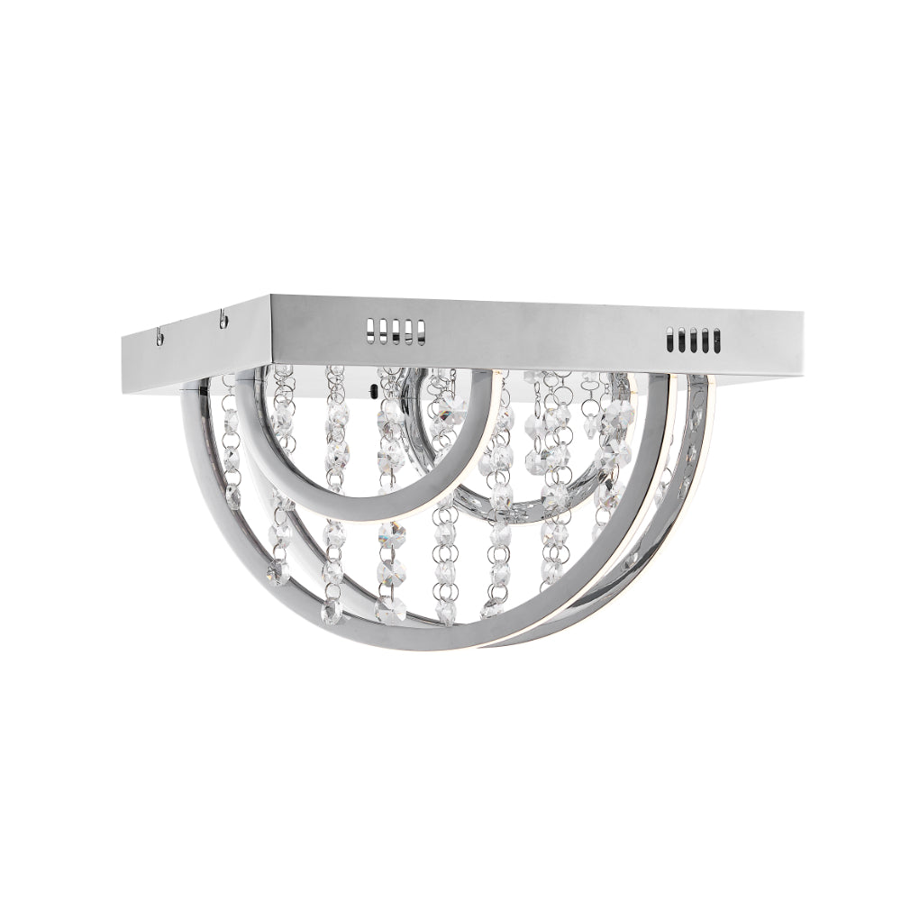 Luxia LED Flush Mount Light 16W 4000K + RGB Chrome - LUXIA C38S-RGB