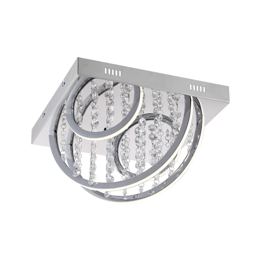 Luxia LED Flush Mount Light 16W 4000K + RGB Chrome - LUXIA C38S-RGB