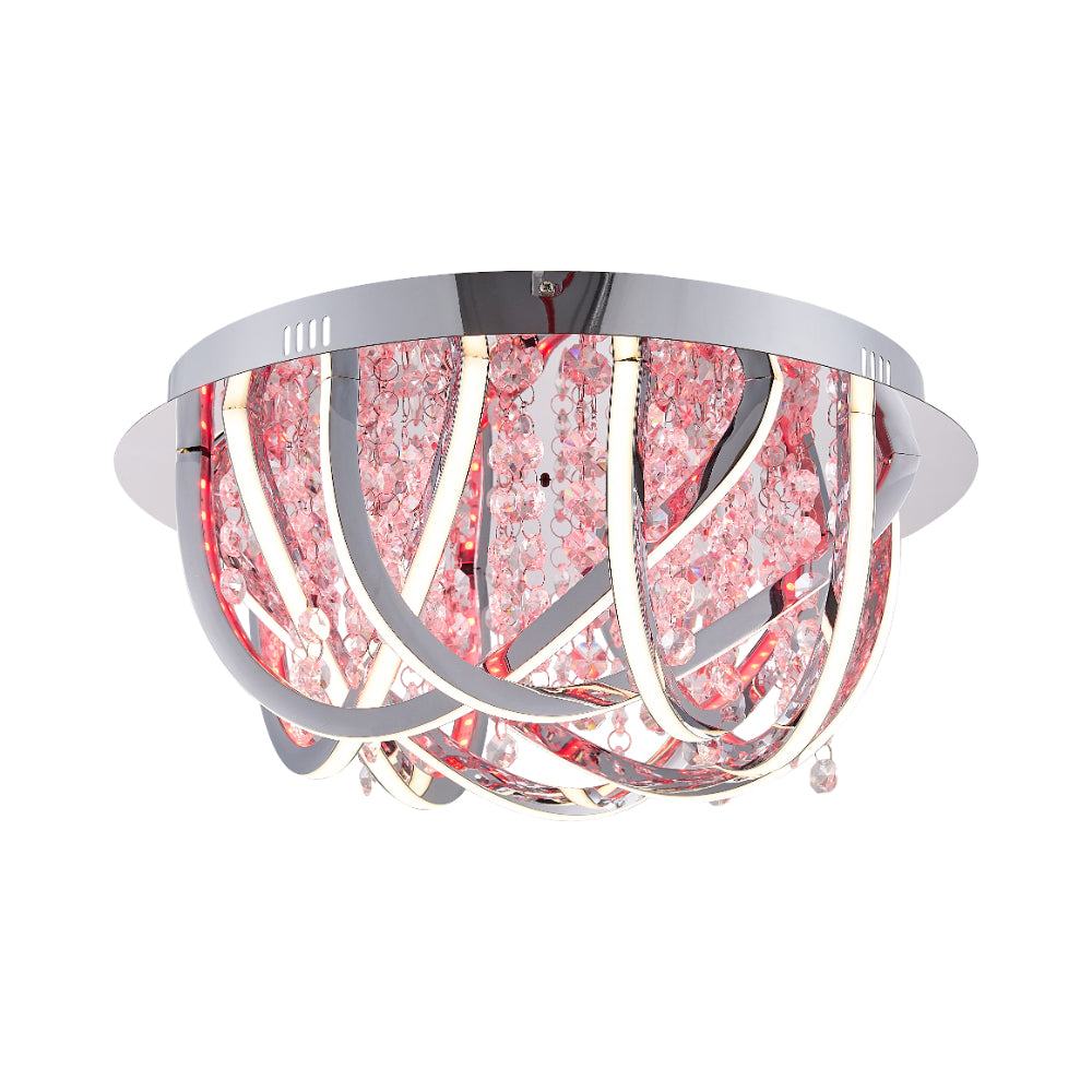 Luxia LED Flush Mount Light 36W 4000K + RGB Chrome - LUXIA C45R-RGB