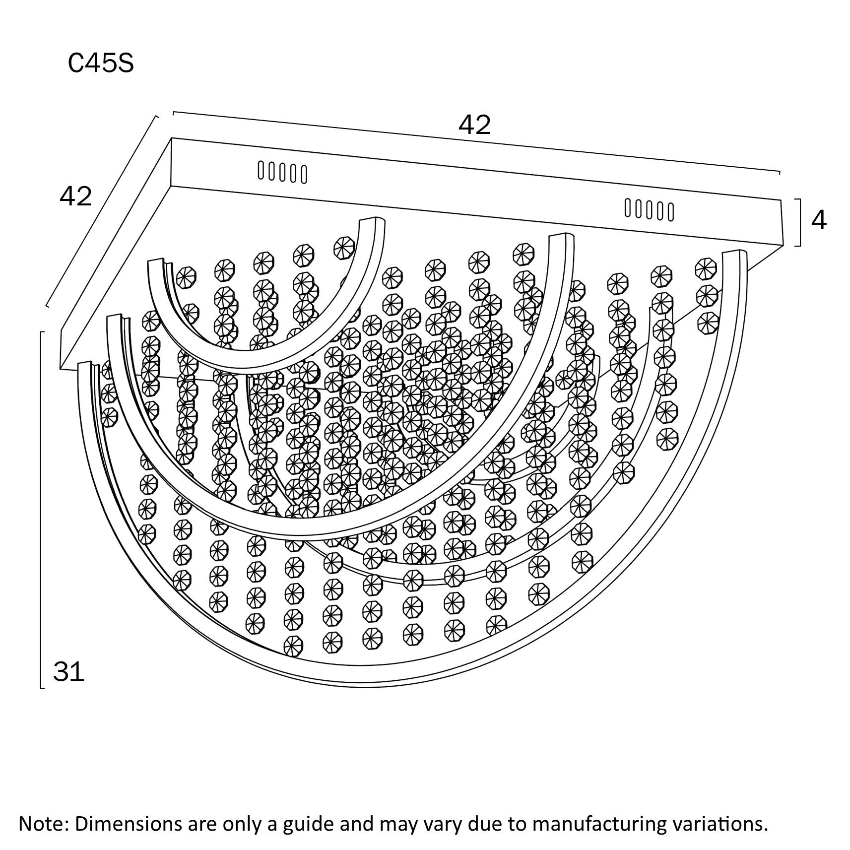 Luxia LED Flush Mount Light 25W 4000K + RGB RGB Chrome - LUXIA C45S-RGB
