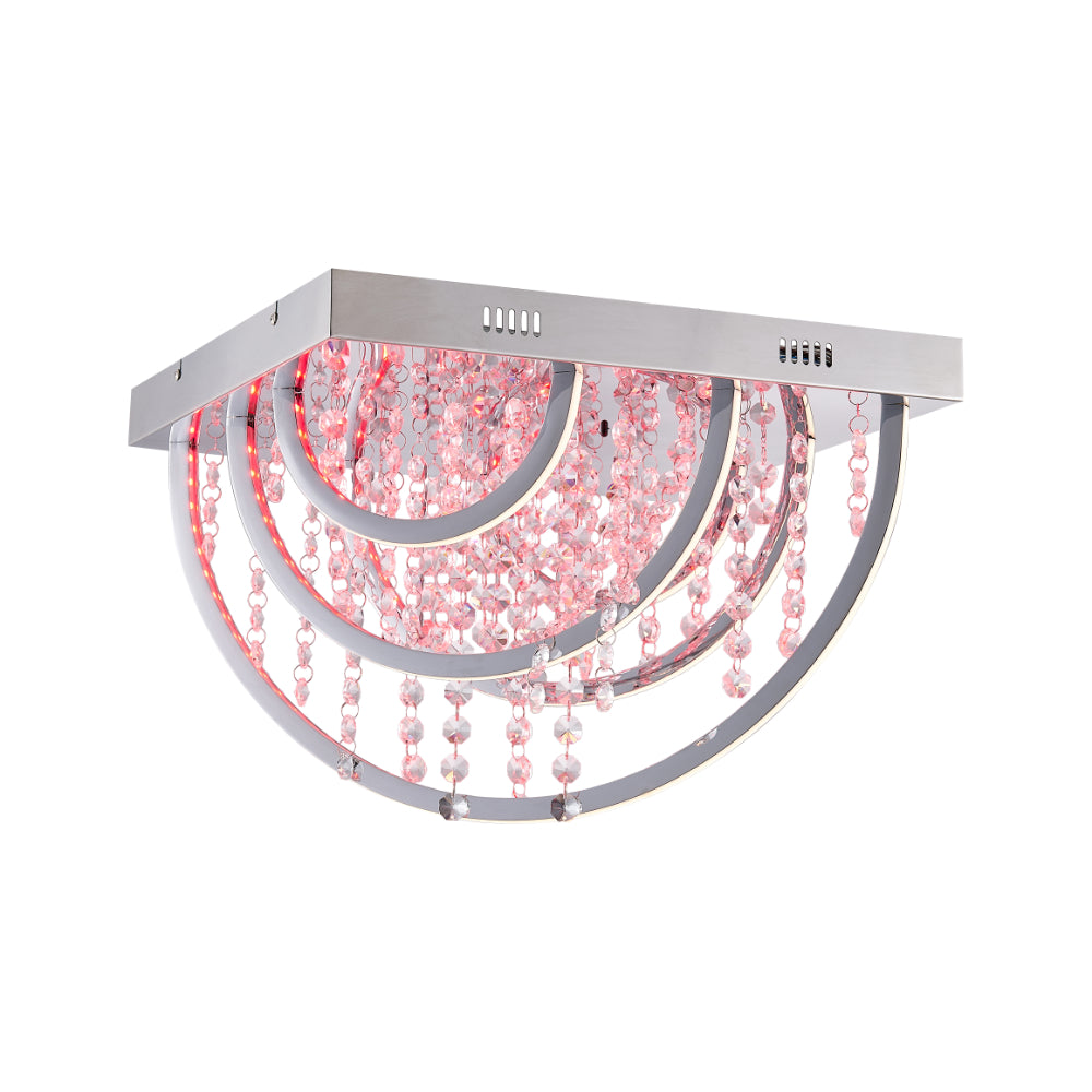 Luxia LED Flush Mount Light 25W 4000K + RGB RGB Chrome - LUXIA C45S-RGB