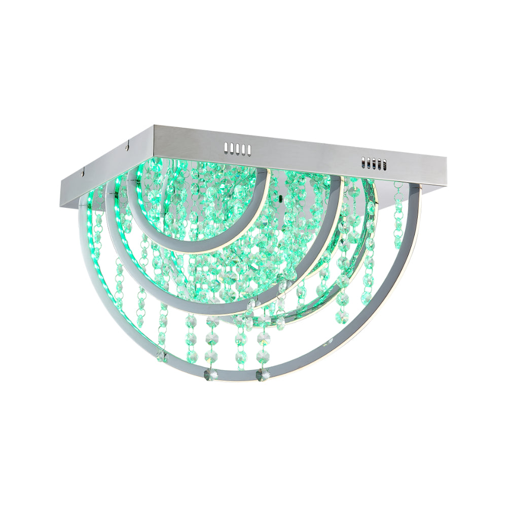 Luxia LED Flush Mount Light 25W 4000K + RGB RGB Chrome - LUXIA C45S-RGB