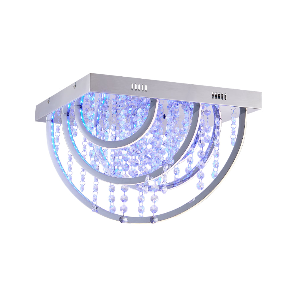 Luxia LED Flush Mount Light 25W 4000K + RGB RGB Chrome - LUXIA C45S-RGB