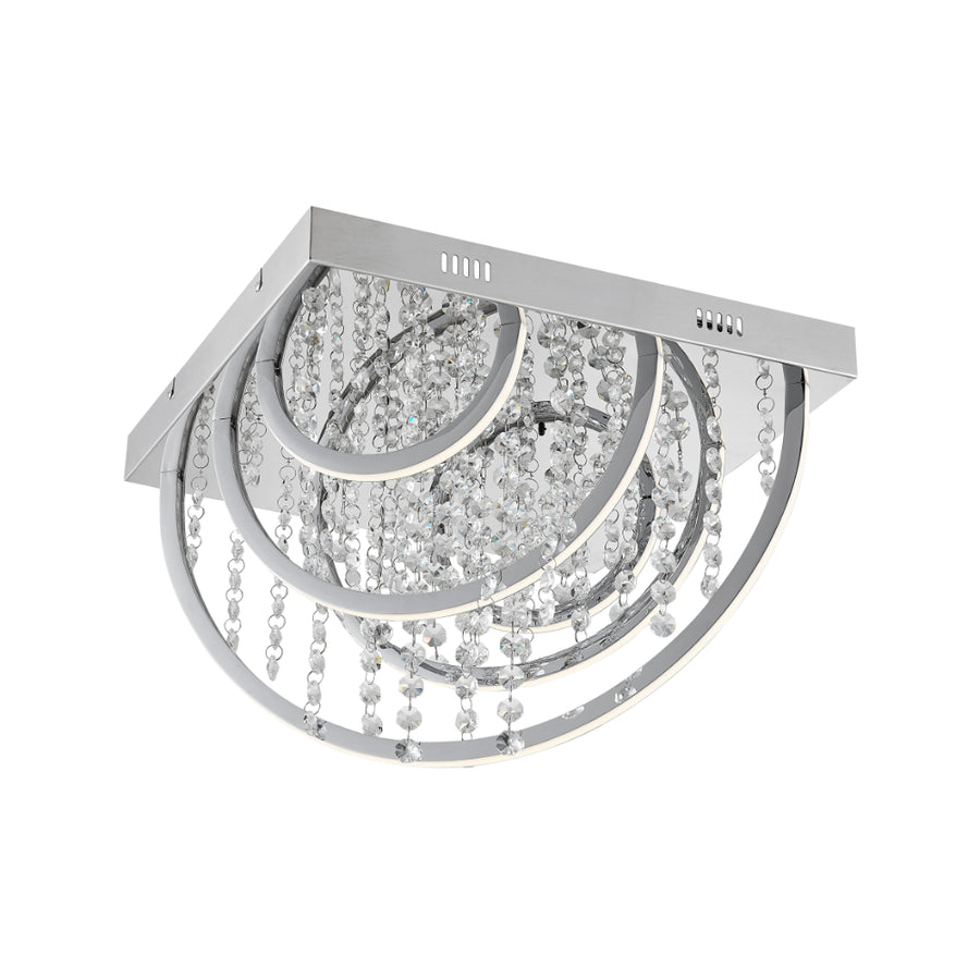 Luxia LED Flush Mount Light 25W 4000K + RGB RGB Chrome - LUXIA C45S-RGB