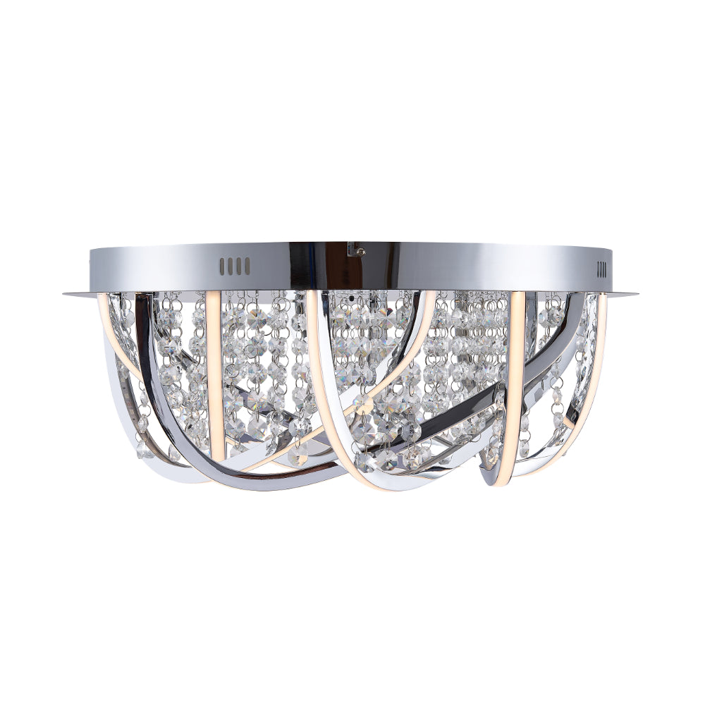 Luxia LED Flush Mount Light 44W 4000K + RGB Chrome - LUXIA C55R-RGB