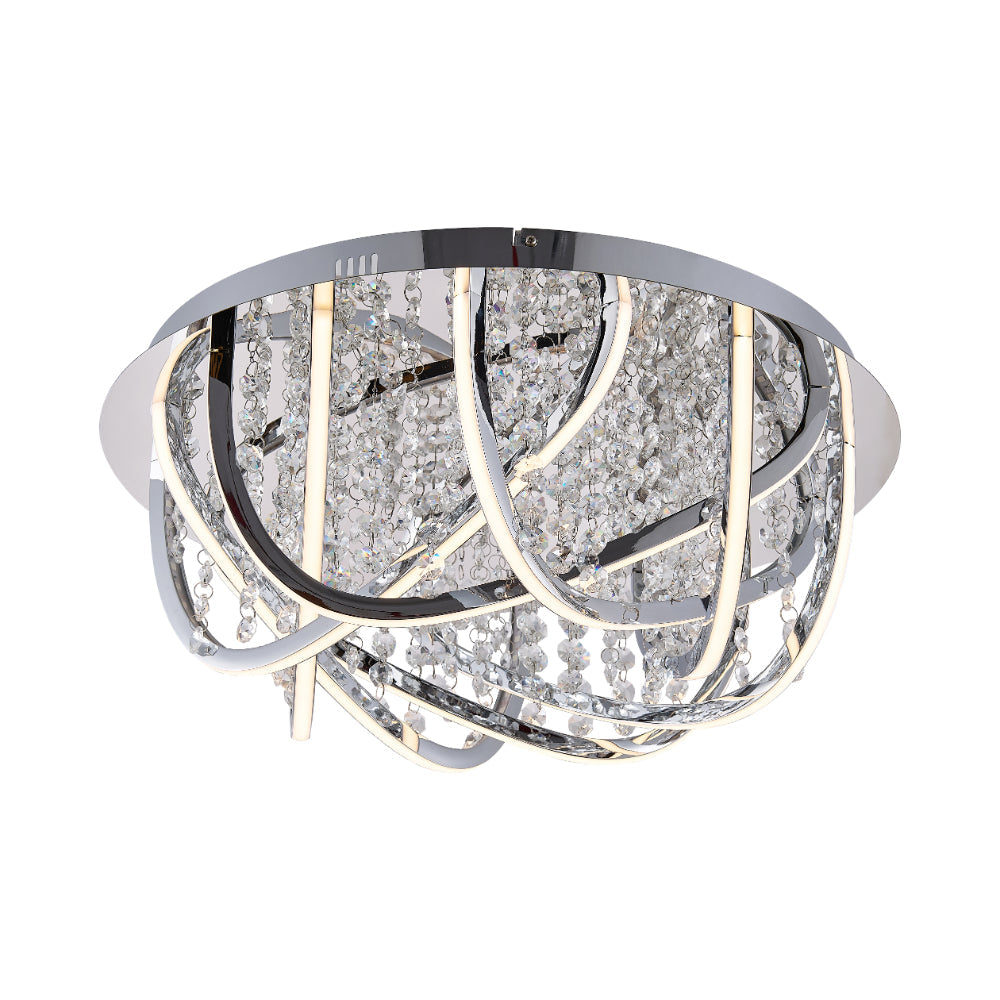Luxia LED Flush Mount Light 44W 4000K + RGB Chrome - LUXIA C55R-RGB