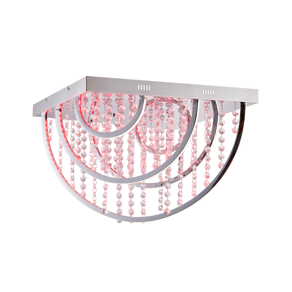 Luxia LED Flush Mount Light 32W 4000K + RGB Chrome - LUXIA C55S-RGB