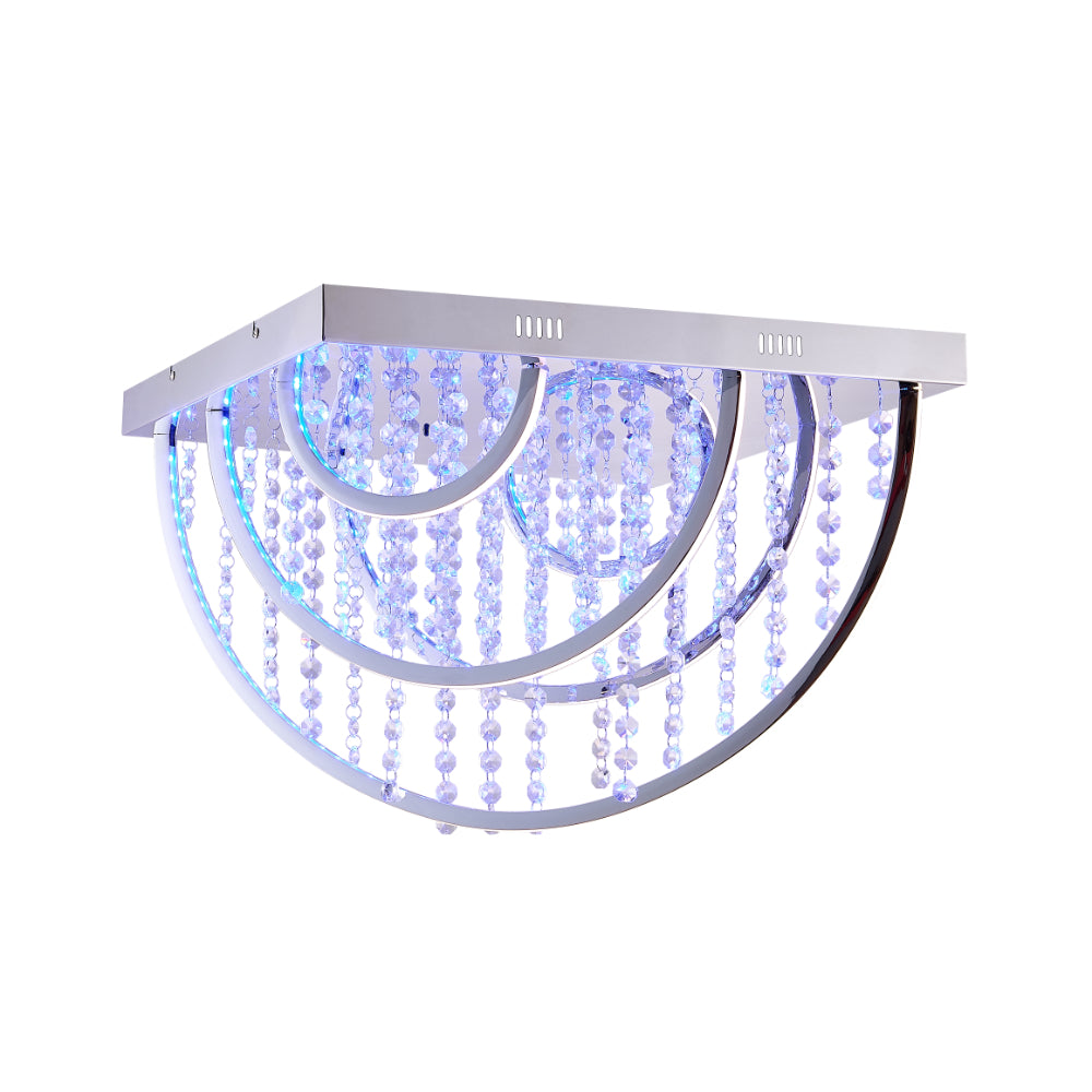 Luxia LED Flush Mount Light 32W 4000K + RGB Chrome - LUXIA C55S-RGB