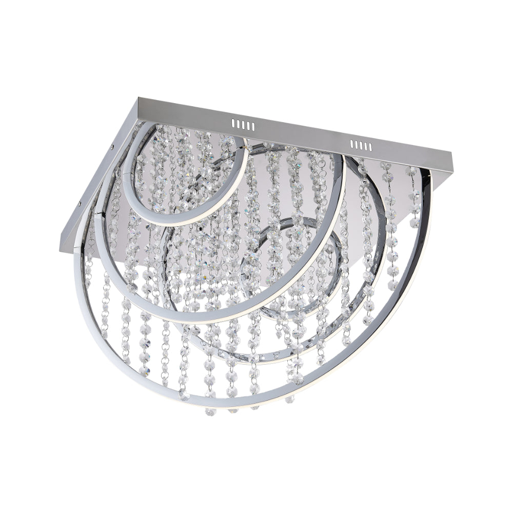 Luxia LED Flush Mount Light 32W 4000K + RGB Chrome - LUXIA C55S-RGB
