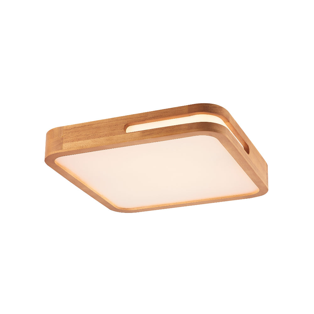 Lyric Square LED Oyster 12W TRI Colour Teak - LYRIC OY30-WD3C