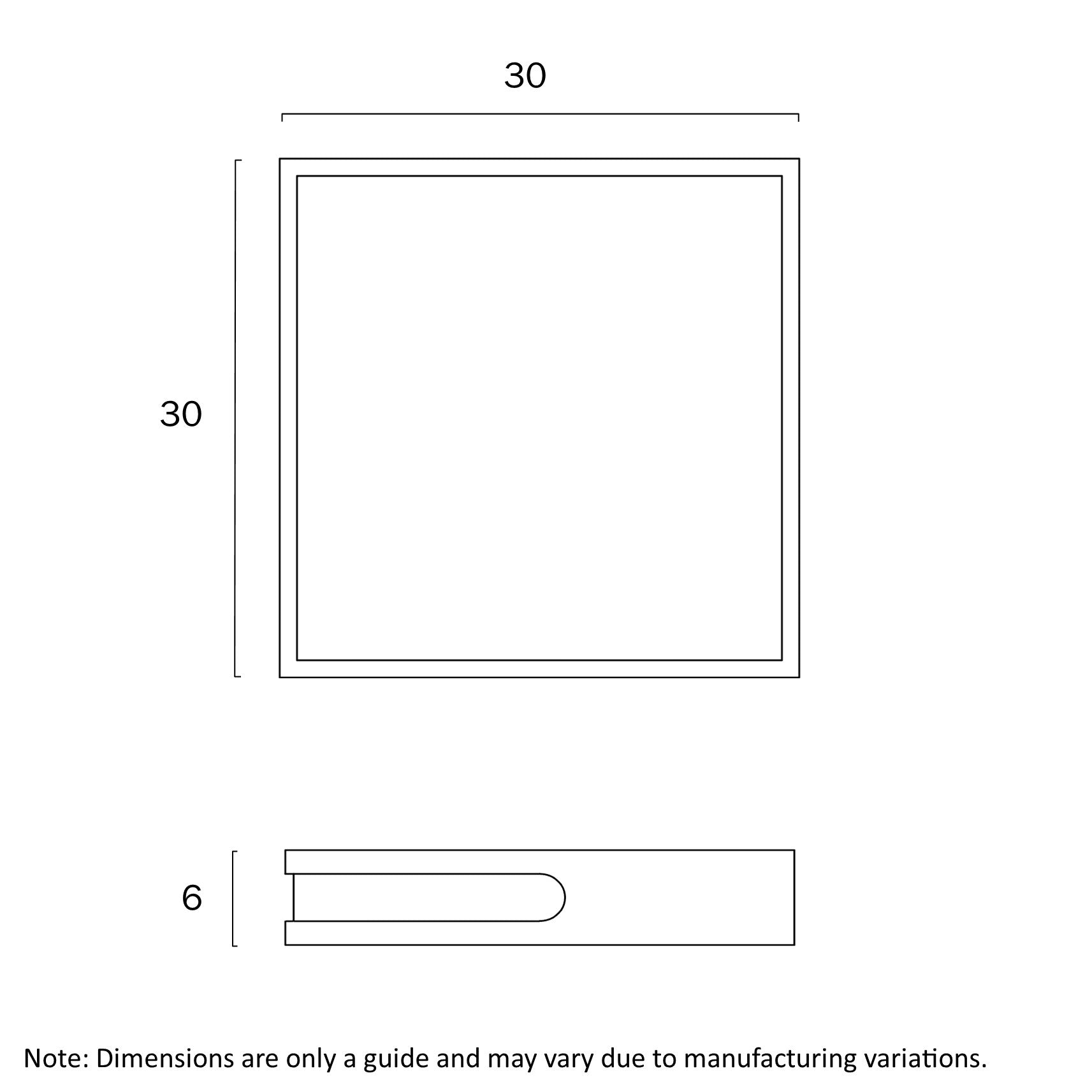 Lyric Square LED Oyster 12W TRI Colour Teak - LYRIC OY30-WD3C