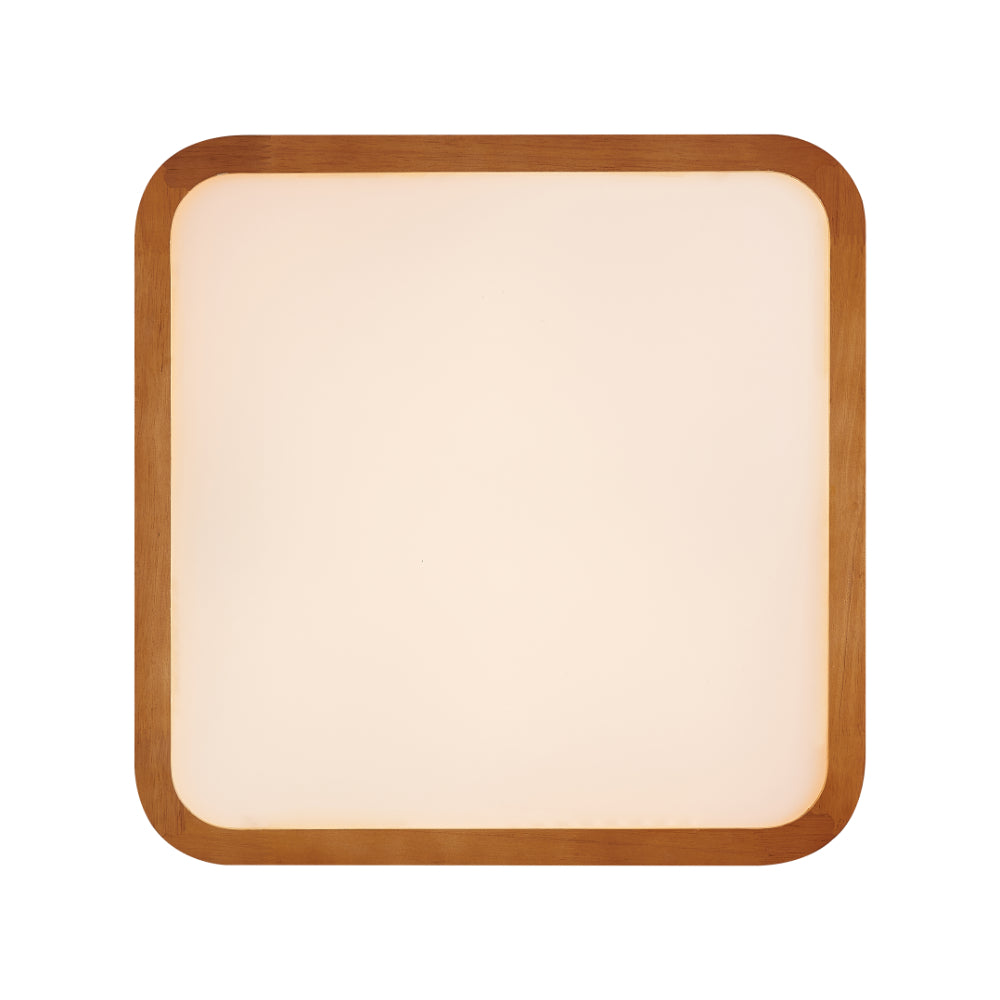 Lyric Square LED Oyster 24W TRI Colour Teak - LYRIC OY40-WD3C