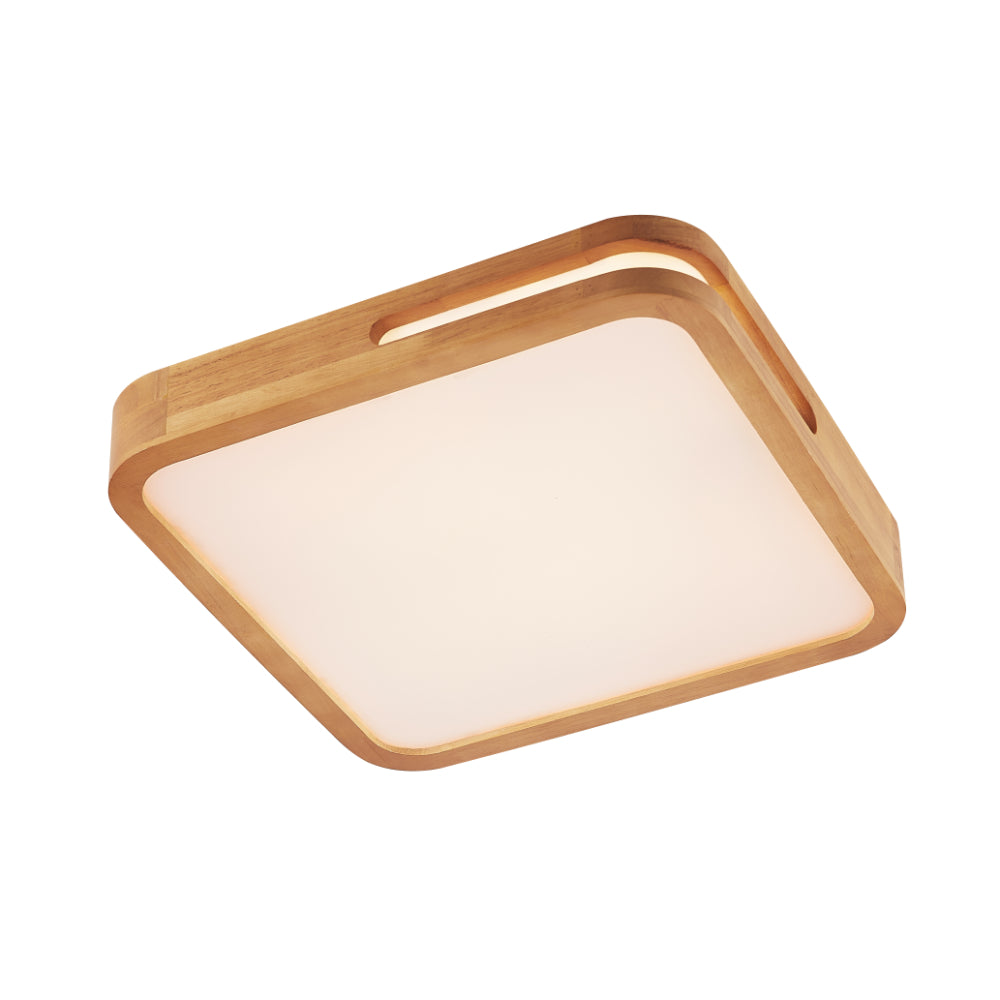 Lyric Square LED Oyster 24W TRI Colour Teak - LYRIC OY40-WD3C