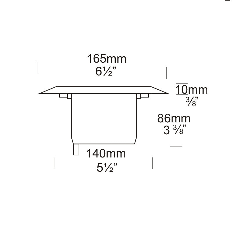 Lawn Inground Light Stainless Steel & Black - LLDMV/SS