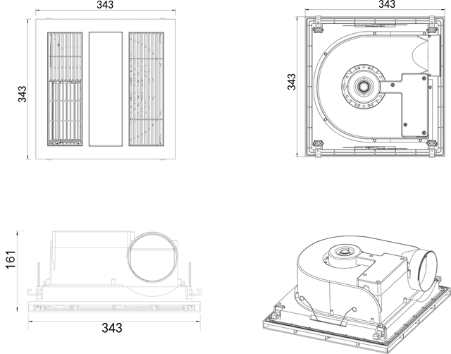 Simpson 4 in 1 Ceramic Bathroom Heater White - SIM003