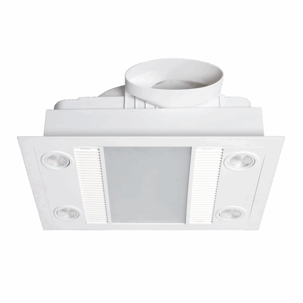 Linux DC 3 In 1 Bathroom Heater & Exhaust Fan 1000W 3CCT Matt White - MBHLDC1000W