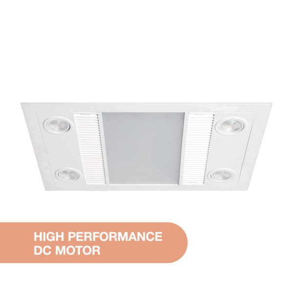 Linux DC 3 In 1 Bathroom Heater & Exhaust Fan 1000W 3CCT Matt White - MBHLDC1000W