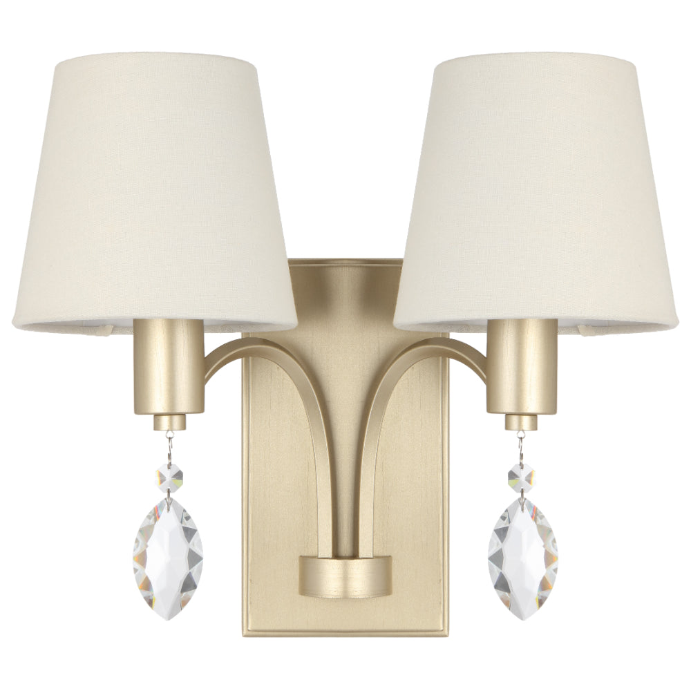 Malvern 2 Light Wall Light Antique Silver - MALVERN WB2-AS