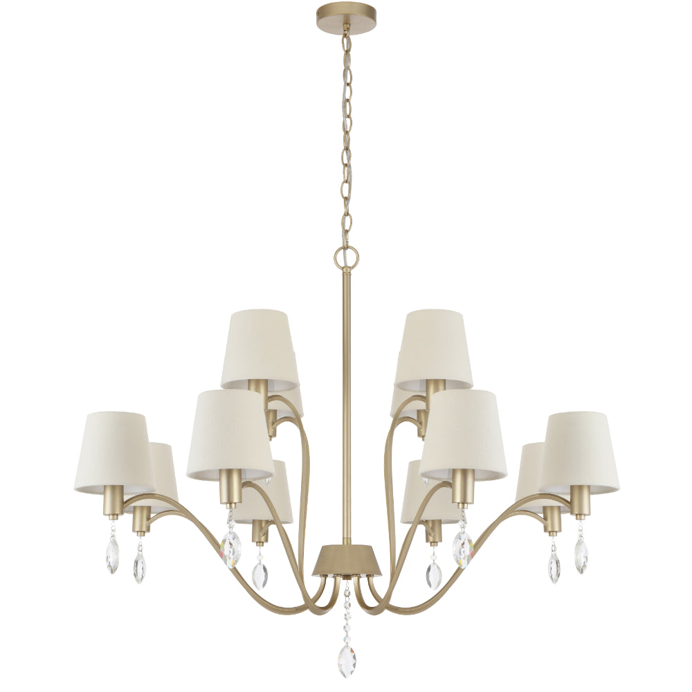 Malvern 12 Light Pendant Antique Silver - MALVERN PE12-AS