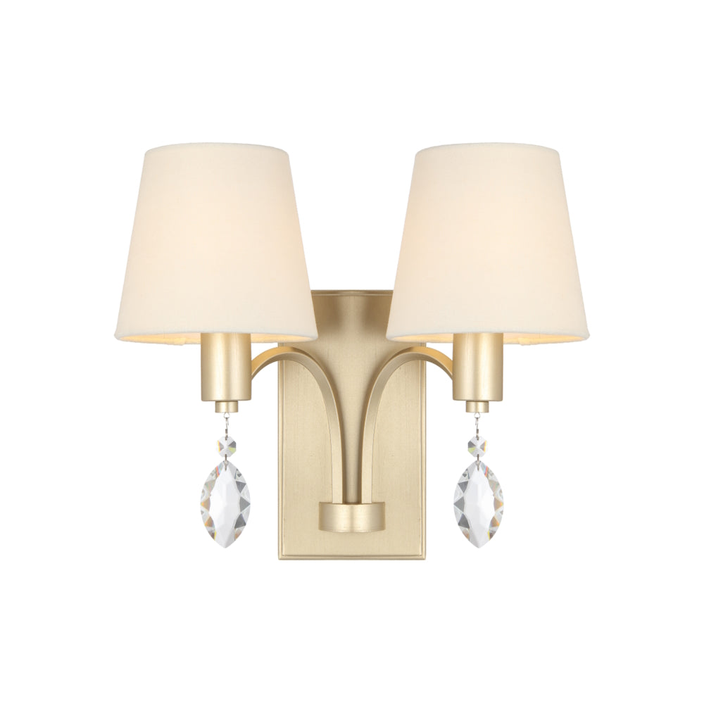 Malvern 2 Light Wall Light Antique Silver - MALVERN WB2-AS