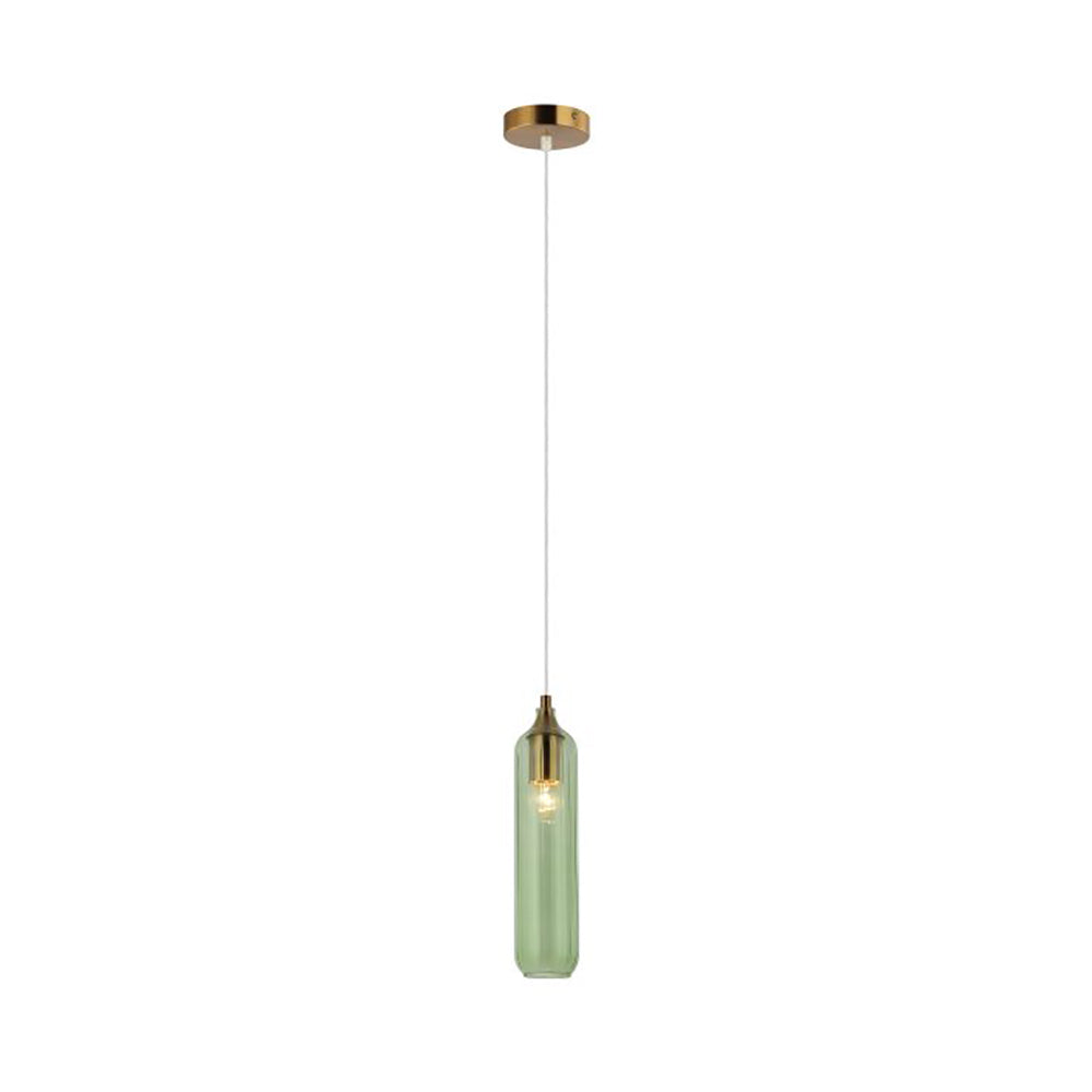 Buy Pendant Lights Australia Mange Pendant Light Cylinder Green Glass - MANGA2