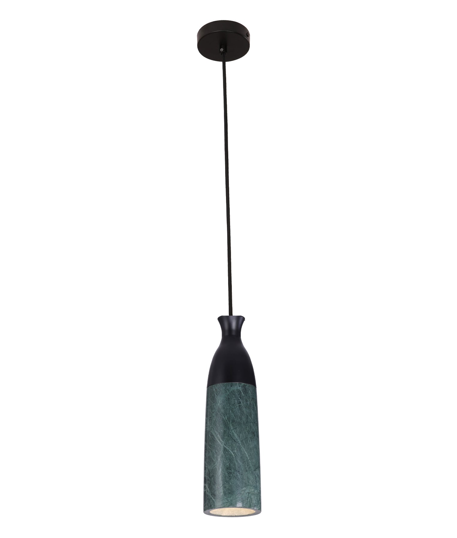 Marmol Interior Marble Cylinder Pendant Light Green & Black - MARMOL3