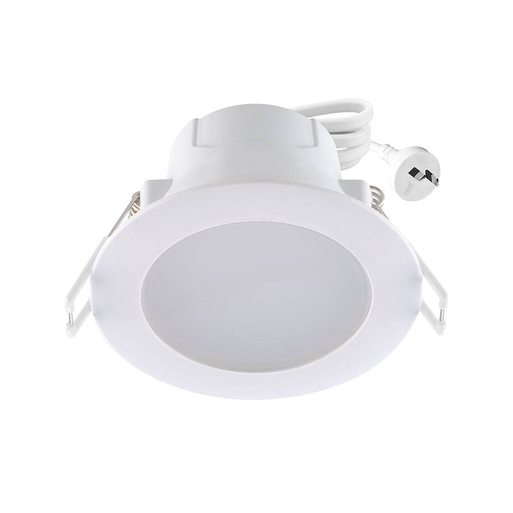 Buy Recessed LED Downlights Australia Eko Recessed LED Downlight 9W White / Cream Plastic 3CCT - MD4209W-CCT