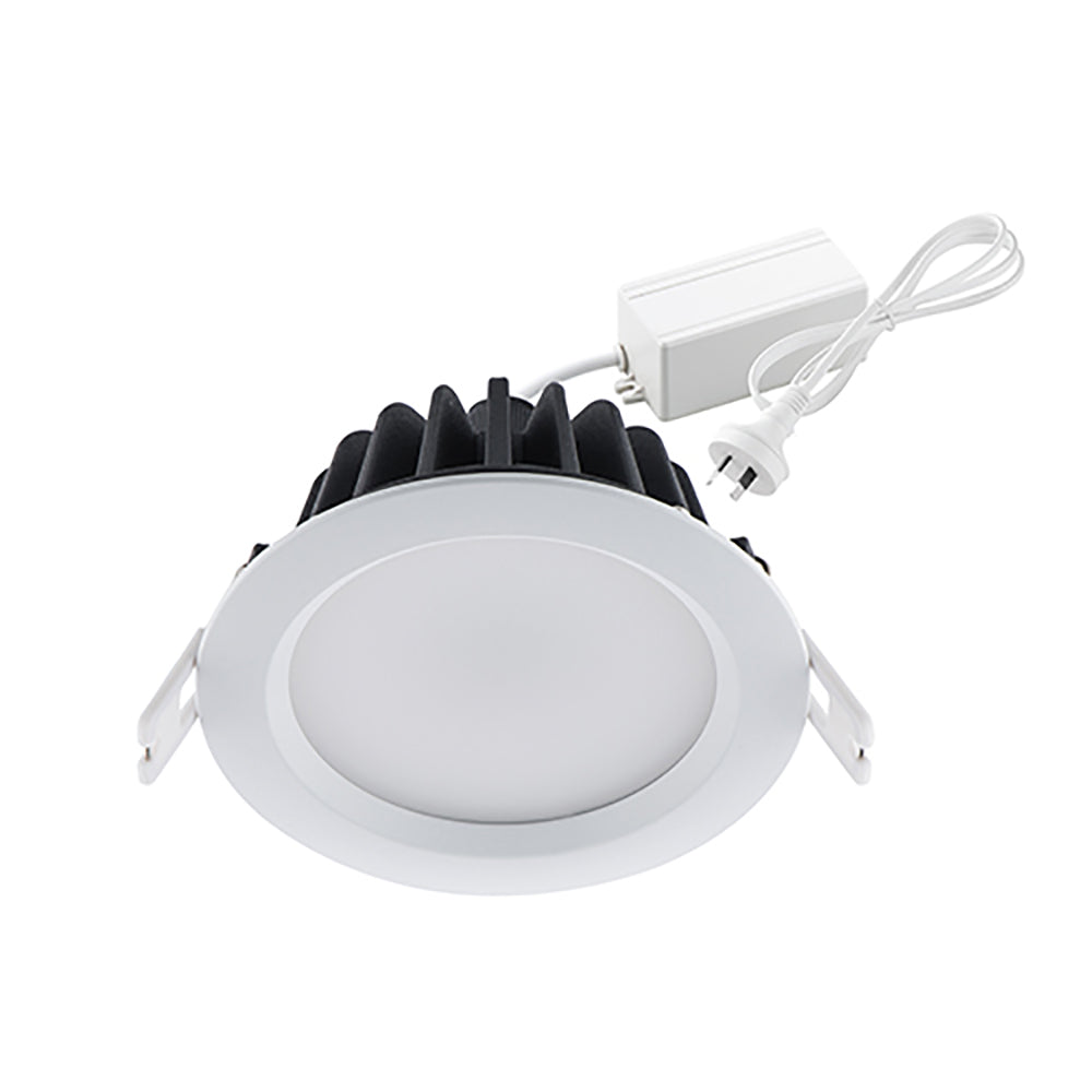 Buy Recessed LED Downlights Australia Aquarius Recessed LED Downlight 9W White Plastic 5700K - MD560W