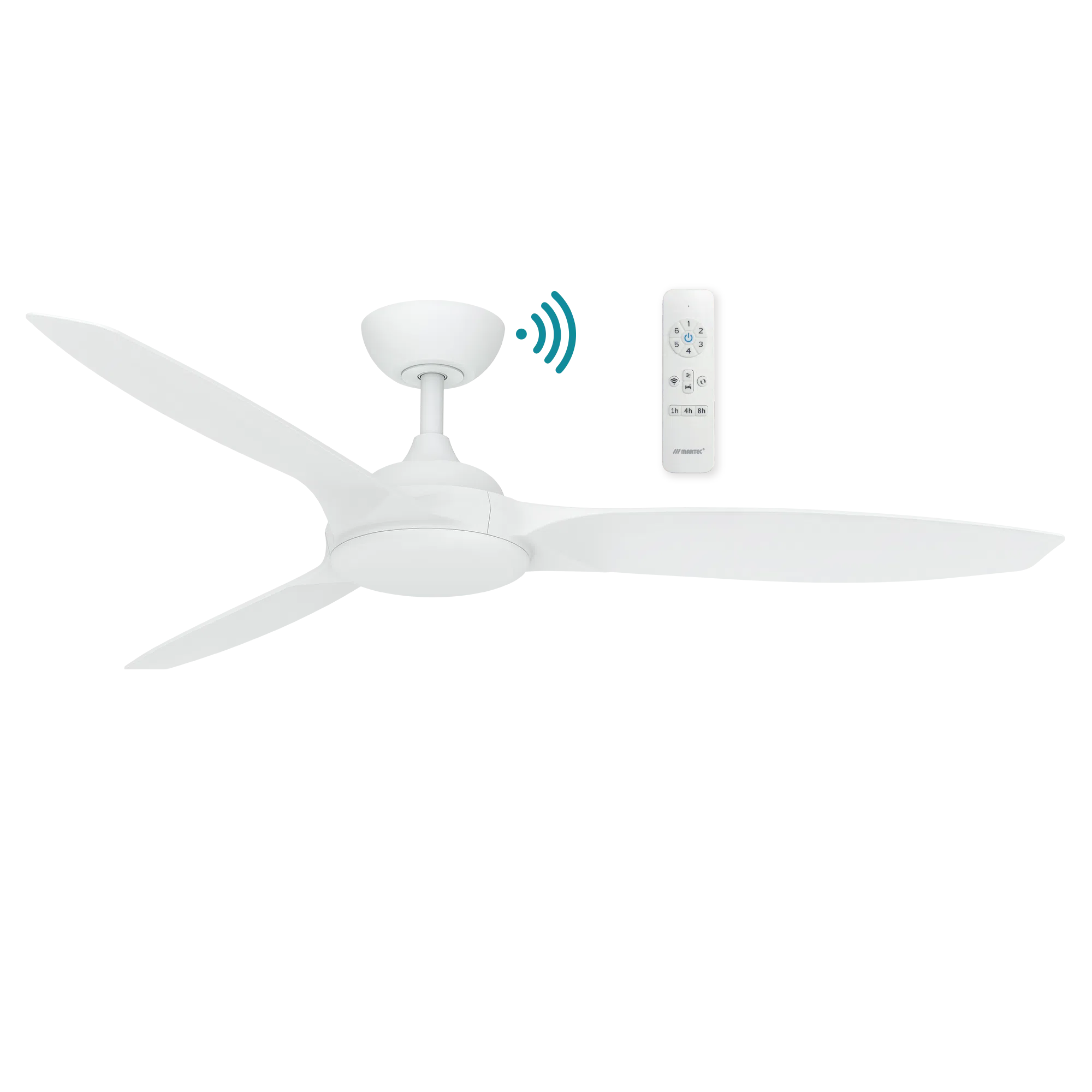 Newport DC Ceiling Fan 56" 3 Blade Matt White With WIFI Remote - MDCN143W