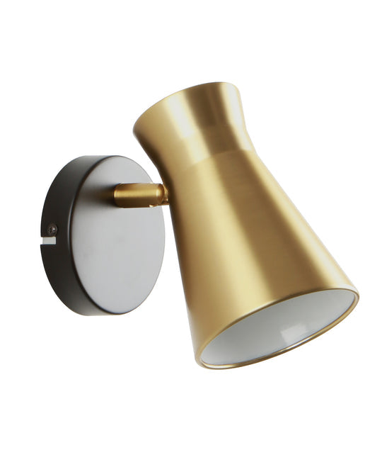 Metco Adjustable Shade Wall Light Matte Gold Natural - MECTO-W3