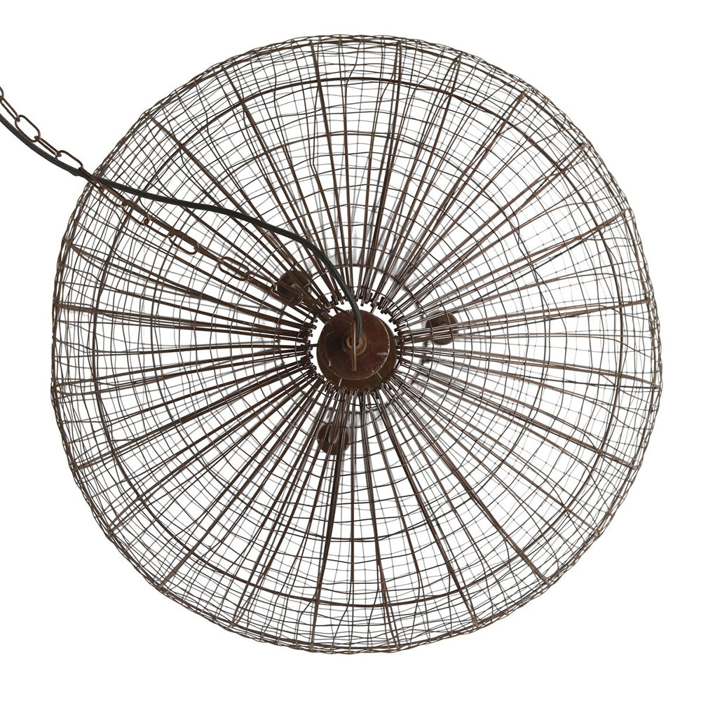 Buy Pendant Lights Australia Cray Ball Large 3 Light Wire Weave Ball Pendant Antique Copper - ZAF11135