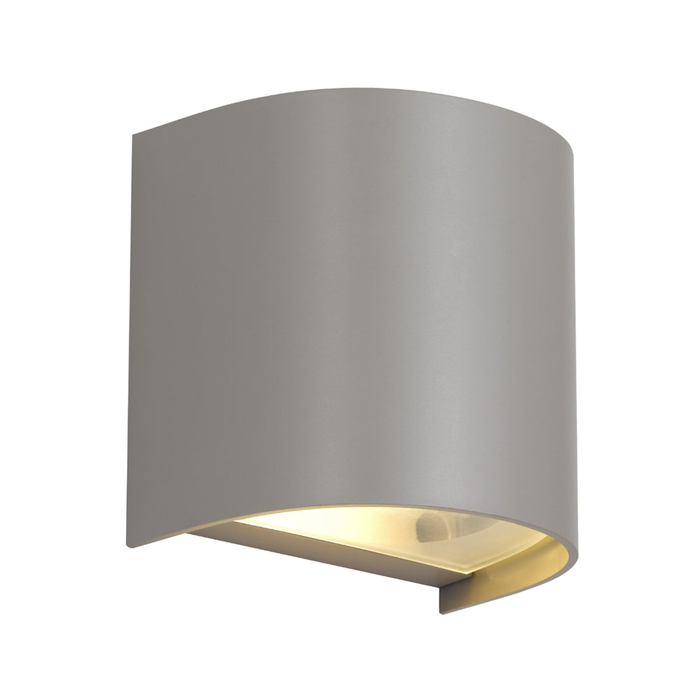 Miro Polycarbonate Single Exterior Wall Light Grey - MIRO EX1-GY