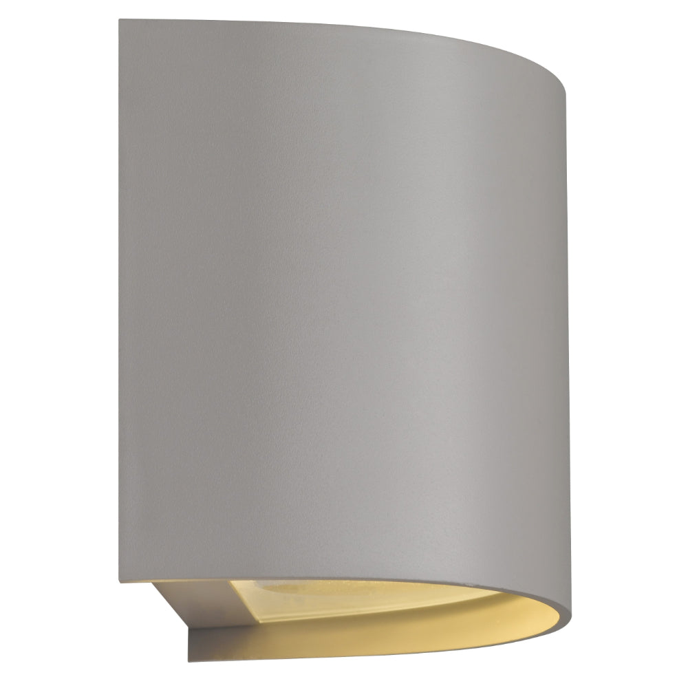 Miro Polycarbonate Single Exterior Wall Light Grey - MIRO EX1-GY