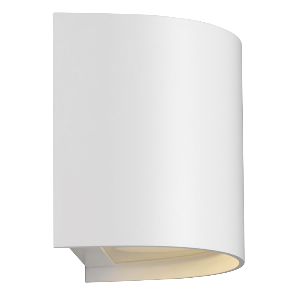 Miro Polycarbonate Single Exterior Wall Light White - MIRO EX1-WH