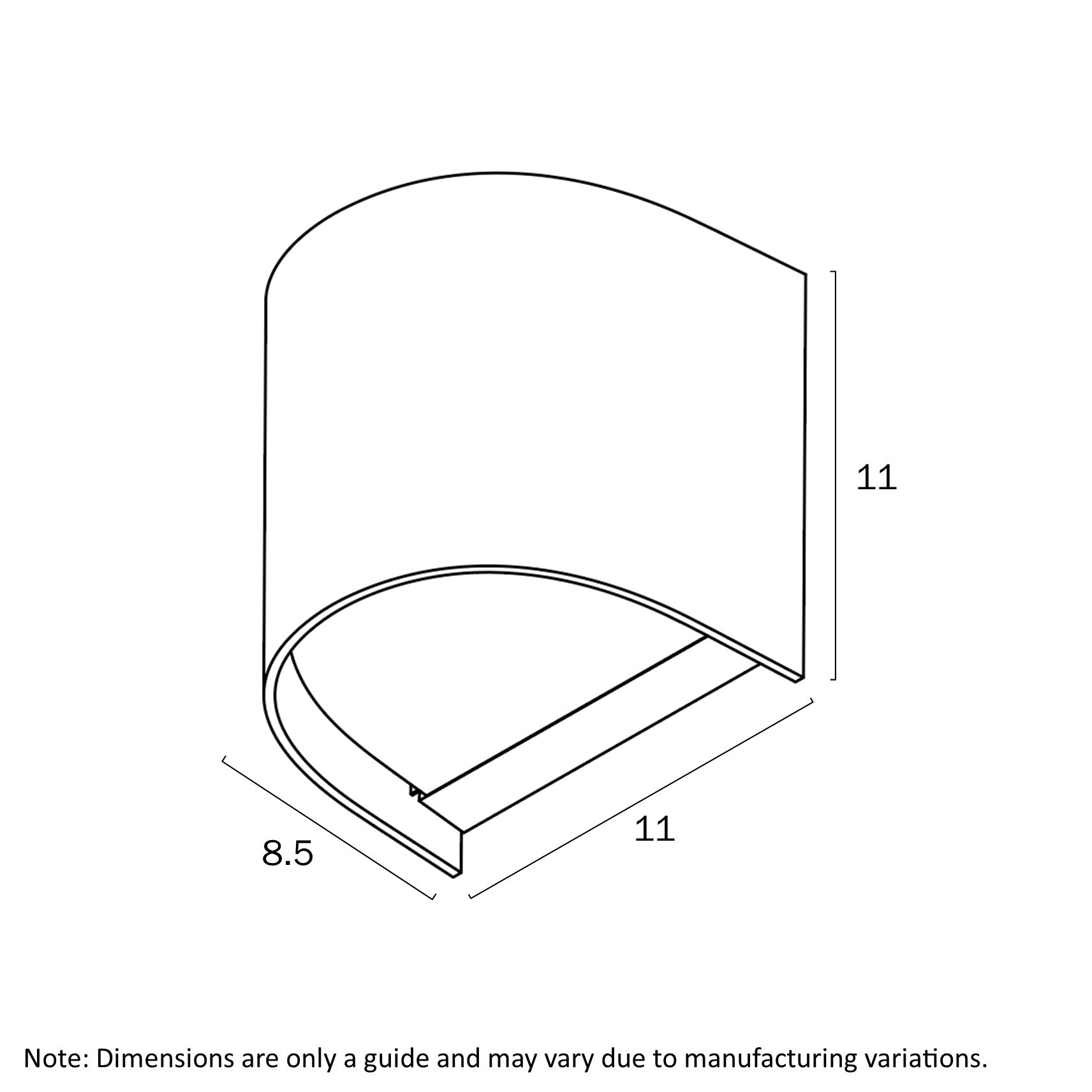 Miro Polycarbonate Single Exterior Wall Light Grey - MIRO EX1-GY