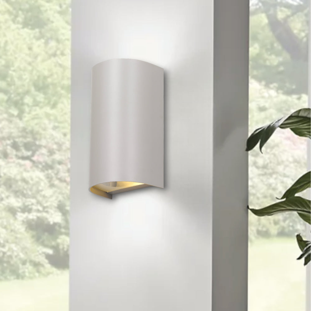 Miro Polycarbonate Up & Down Exterior Wall Light Grey- MIRO EX2-GY